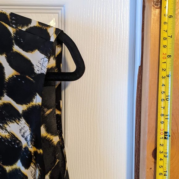 Kasper Sleeveless Top with Tie size L Black, Yellow, and White - Picture 5 of 10